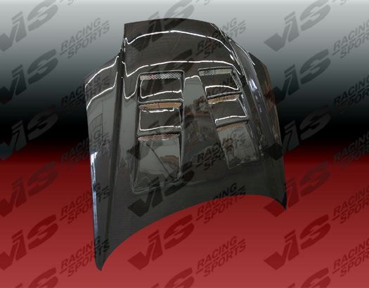 IMAGE 2 - 2003-2006 Hyundai Tiburon Terminator Style Carbon Fiber Hood by ViS Racing - 03HYTIB2DTM-010C