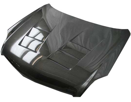 IMAGE 1 - 2003-2007 Infiniti G35 2DR Terminator Style Carbon Fiber Hood by ViS Racing - 03ING352DTM-010C