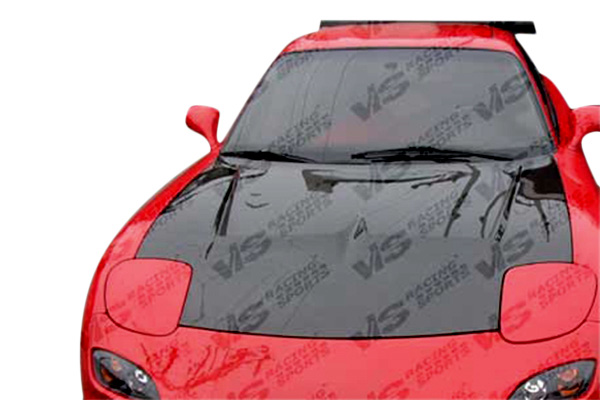 IMAGE 4 - 1993-1996 Mazda RX-7 Invader Style Carbon Fiber Hood by ViS Racing - 93MZRX72DVS-010C
