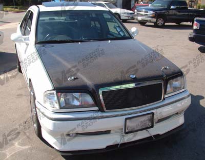 IMAGE 2 - 1994-2000 Mercedes-Benz C-Class 4DR OEM Style Carbon Fiber Hood by ViS Racing - 94MEW2024DOE-010C