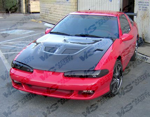 IMAGE 3 - 1990-1991 Mitsubishi Eclipse EVO Style Carbon Fiber Hood by ViS Racing - 90MTECL2DEV-010C