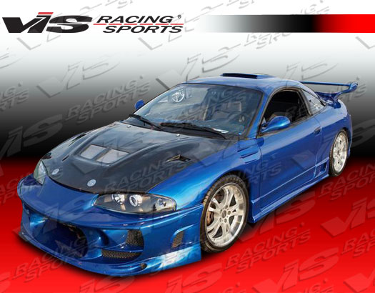 IMAGE 3 - 2000-2005 Mitsubishi Eclipse EVO Style Carbon Fiber Hood by ViS Racing - 00MTECL2DEV-010C