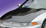 IMAGE 2 - 1999-2003 Mitsubishi Galant OEM Style Carbon Fiber Hood by ViS Racing - 99MTGAL4DOE-010C