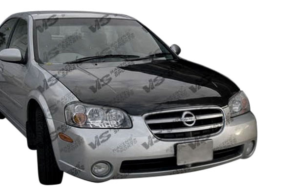 IMAGE 1 - 2000-2003 Nissan Maxima OEM Style Carbon Fiber Hood by ViS Racing - 00NSMAX4DOE-010C