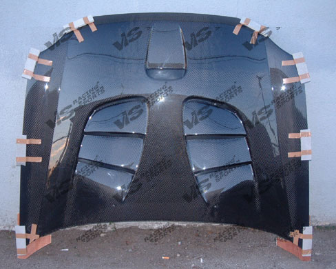 IMAGE 2 - 2002-2003 Subaru WRX 2DR/4DR Fuzion Style Carbon Fiber Hood by ViS Racing - 02SBWRX4DFZ-010C