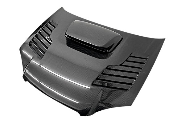 IMAGE 1 - 2004-2005 Subaru WRX 4DR Tracer Style Carbon Fiber Hood by ViS Racing - 04SBWRX4DTRA-010C