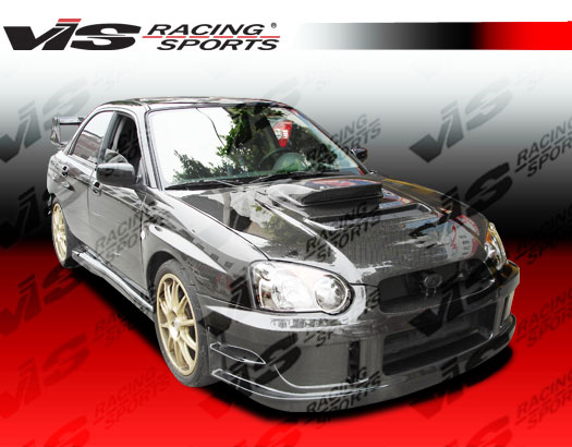 IMAGE 2 - 2004-2005 Subaru WRX 4DR V Line Style Carbon Fiber Hood by ViS Racing - 04SBWRX4DVL-010C