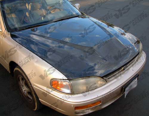 IMAGE 2 - 1992-1996 Toyota Camry Invader Style Carbon Fiber Hood by ViS Racing - 92TYCAM4DVS-010C