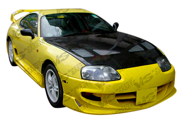 IMAGE 2 - 1993-1998 Toyota Supra Techno R Style Carbon Fiber Hood by ViS Racing - 93TYSUP2DTNR-010C