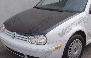 IMAGE 2 - 1993-1998 Volkswagen Golf 2DR/4DR MK3 OEM Style Carbon Fiber Hood by ViS Racing - 93VWGOF2DOE-010C