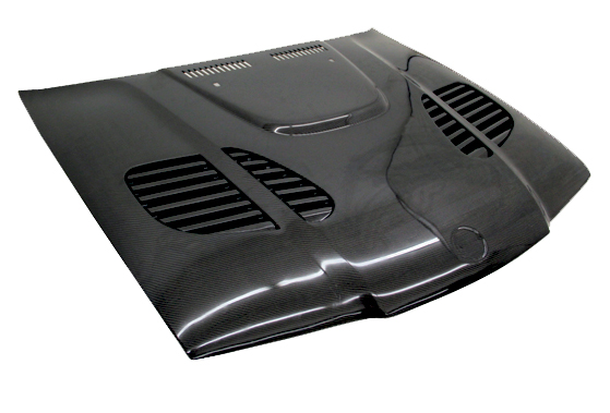 IMAGE 1 - 1992-1998 BMW 3-Series 4DR E36 GTR Style Carbon Fiber Hood by ViS Racing - 92BME364DGTR-010C