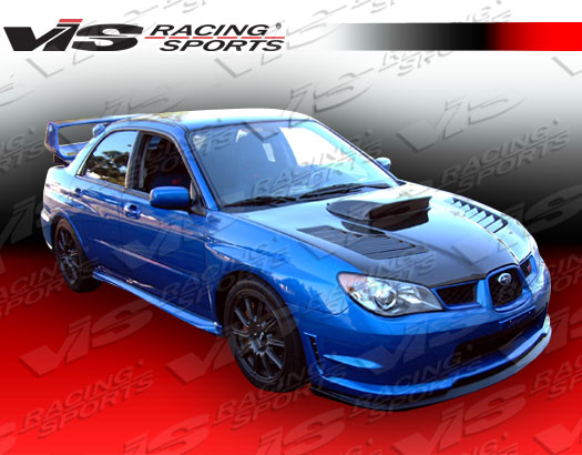 IMAGE 3 - 2006-2007 Subaru WRX 4DR Tracer Style Carbon Fiber Hood by ViS Racing - 06SBWRX4DTRA-010C