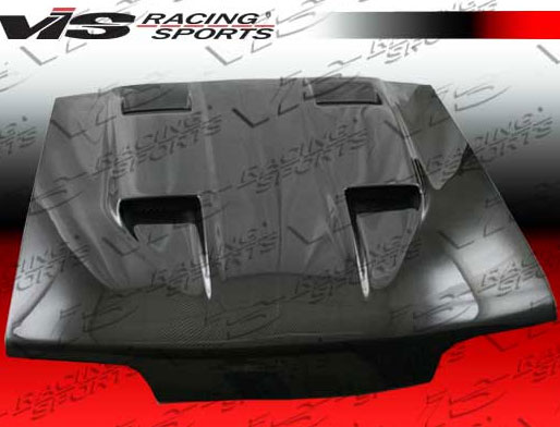IMAGE 4 - 1987-1993 Ford Mustang Marh 5 Style Carbon Fiber Hood by ViS Racing - 87FDMUS2DMK5-010C