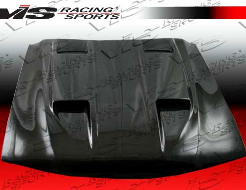 IMAGE 4 - 1994-1998 Ford Mustang Mach 5 Style Carbon Fiber Hood by ViS Racing - 94FDMUS2DMK5-010C