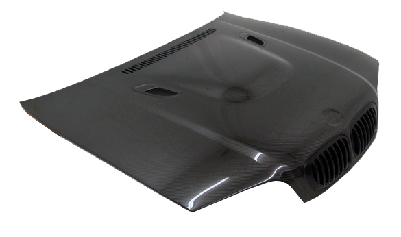 IMAGE 1 - 1999-2003 BMW 3-Series 2DR E46 E92 M3 Style Carbon Fiber Hood by ViS Racing - 99BME462DE92M3-010C