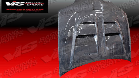 IMAGE 3 - 1992-1995 Honda Civic 2DR Fuzion Style Carbon Fiber Hood by ViS Racing - 92HDCVC2DFZ-010C