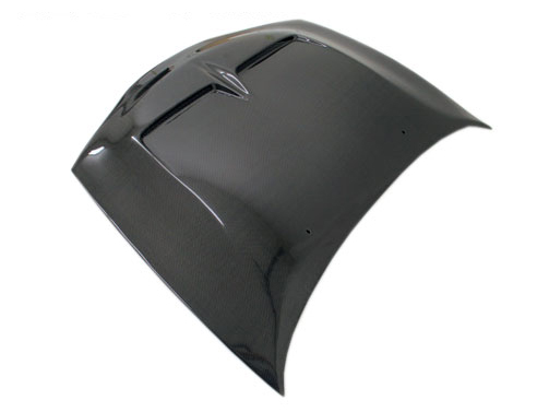 IMAGE 1 - 1995-1999 Mitsubishi Eclipse Monster Style Carbon Fiber Hood by ViS Racing - 95MTECL2DMON-010C