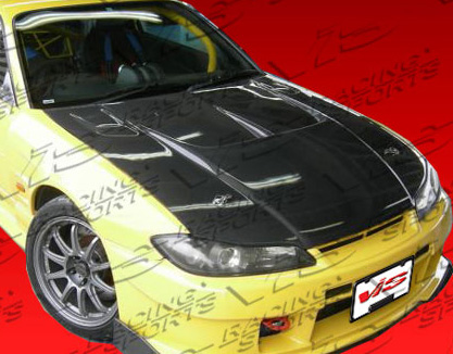 IMAGE 2 - 1999-2002 Nissan Silvia S15 Drift 2 Style Carbon Fiber Hood by ViS Racing - 99NSS152DDFT2-010C