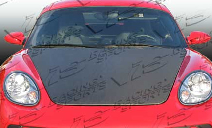 IMAGE 2 - 2006-2012 Porsche Cayman 2DR OEM Style Carbon Fiber Hood by ViS Racing - 06PSCAM2DOE-010C