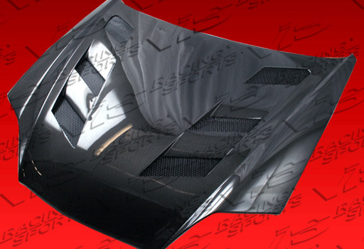 IMAGE 3 - 2003-2006 Hyundai Tiburon AMS Style Carbon Fiber Hood by ViS Racing - 03HYTIB2DAMS-010C