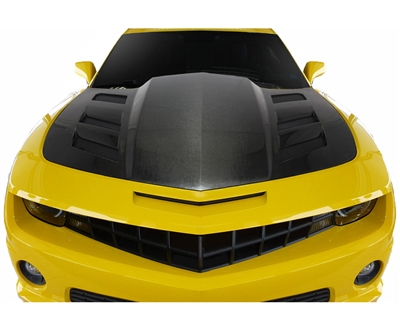 IMAGE 7 - 2010-2015 Chevrolet Camaro AMS Style Carbon Fiber Hood by ViS Racing - 10CHCAM2DAMS-010C