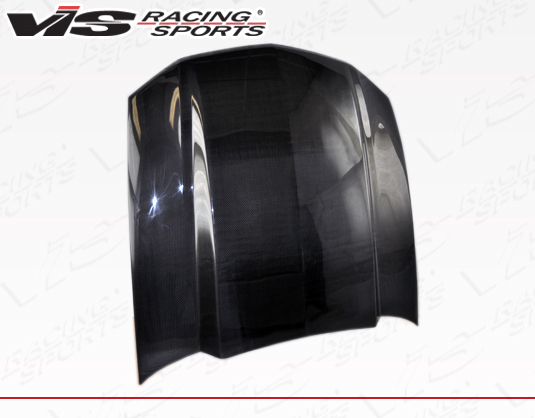 IMAGE 2 - 2010-2012 Ford Mustang Cowl Induction Style Carbon Fiber Hood by ViS Racing - 10FDMUS2DCI-010C