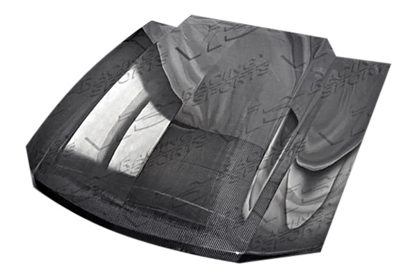 IMAGE 3 - 2010-2012 Ford Mustang Cowl Induction Style Carbon Fiber Hood by ViS Racing - 10FDMUS2DCI-010C