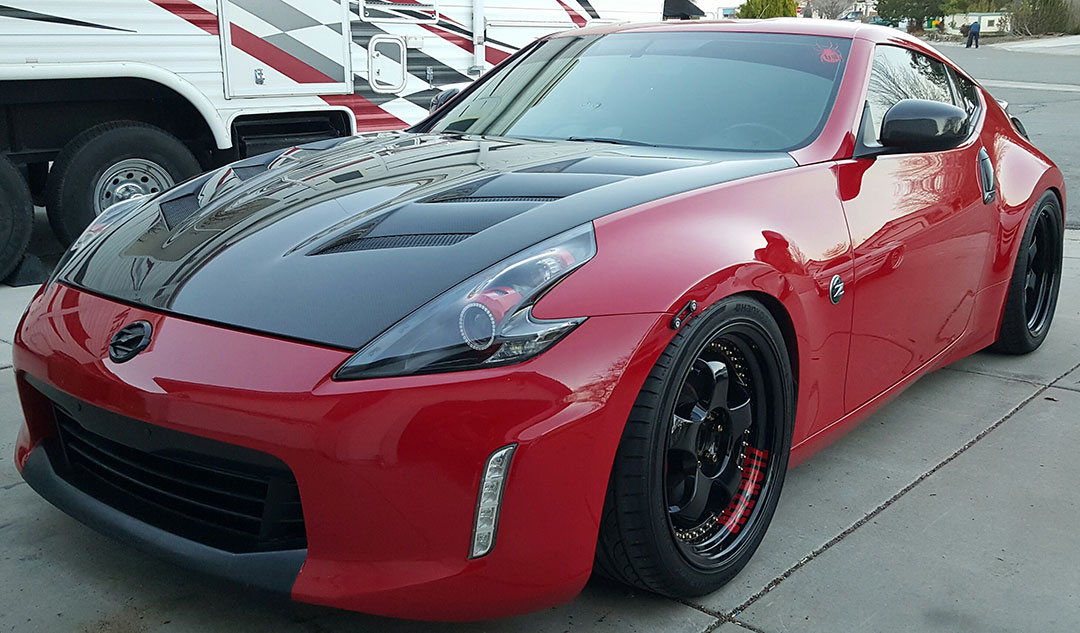 IMAGE 3 - 2009-2019 Nissan 370Z AMS Style Carbon Fiber Hood by ViS Racing - 09NS3702DAMS-010C