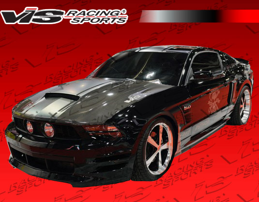 IMAGE 4 - 2010-2012 Ford Mustang Stalker Style Carbon Fiber Hood by ViS Racing - 10FDMUS2DSTK-010C
