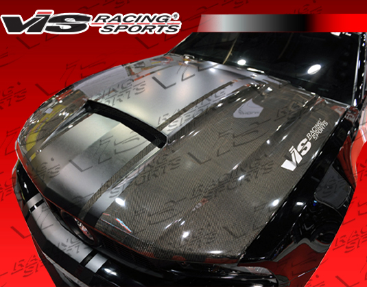 IMAGE 6 - 2010-2012 Ford Mustang Stalker Style Carbon Fiber Hood by ViS Racing - 10FDMUS2DSTK-010C