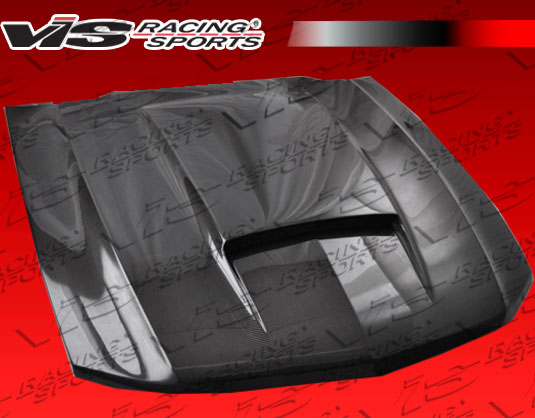 IMAGE 7 - 2010-2012 Ford Mustang Stalker Style Carbon Fiber Hood by ViS Racing - 10FDMUS2DSTK-010C