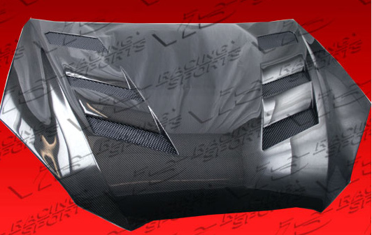 IMAGE 2 - 2010-2012 Hyundai Genesis 2DR AMS Style Carbon Fiber Hood by ViS Racing - 10HYGEN2DAMS-010C