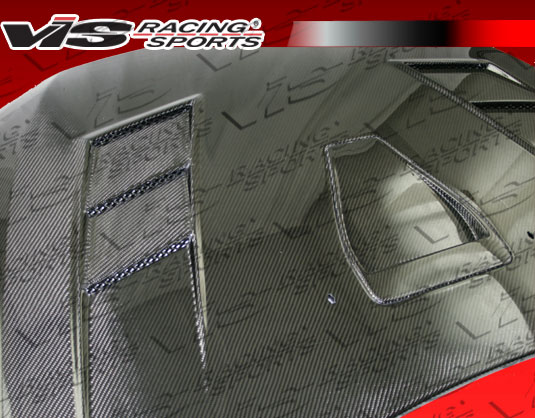 IMAGE 3 - 2008-2015 Mitsubishi Lancer EVO X Terminator GT Style Carbon Fiber Hood by ViS Racing - 08MTEV104DTMGT-010C