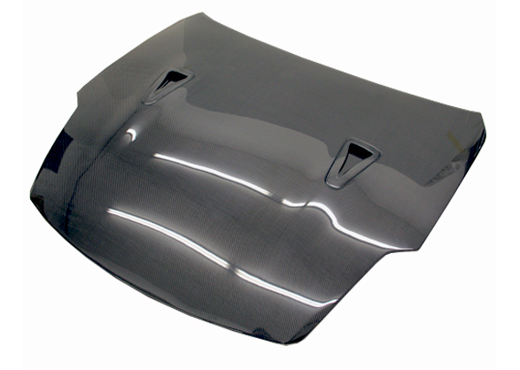 IMAGE 1 - 2003-2006 Nissan 350Z R35 Style Carbon Fiber Hood by ViS Racing - 03NS3502DR35-010C