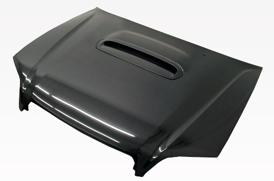 IMAGE 1 - 2000-2004 Subaru Legacy 4DR STI Style Carbon Fiber Hood by ViS Racing - 00SBLEG4DSTI-010C