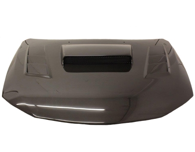 IMAGE 2 - 2008-2014 Subaru WRX HB/4DR Tracer Style Carbon Fiber Hood by ViS Racing - 08SBWRXHBTRA-010C