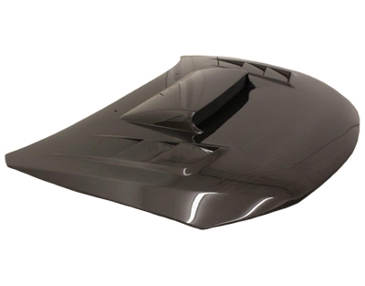 IMAGE 3 - 2008-2014 Subaru WRX HB/4DR Tracer Style Carbon Fiber Hood by ViS Racing - 08SBWRXHBTRA-010C