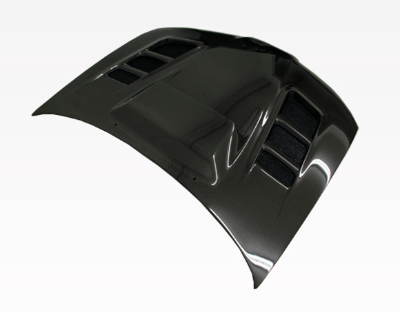 IMAGE 3 - 2006-2007 Subaru WRX 4DR VRS Style Carbon Fiber Hood by ViS Racing - 06SBWRX4DVRS-010C