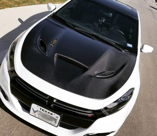 IMAGE 3 - 2015-2021 Dodge Charger HC Style Carbon Fiber Hood by ViS Racing - 15DGCHA4DHC-010C