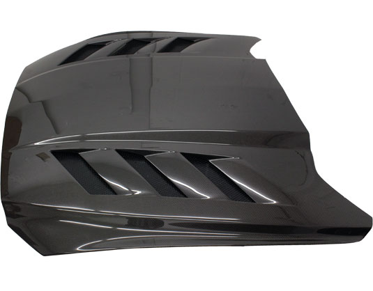 IMAGE 2 - 2015-2017 Ford Mustang AMS Style Carbon Fiber Hood by ViS Racing - 15FDMUS2DAMS-010C