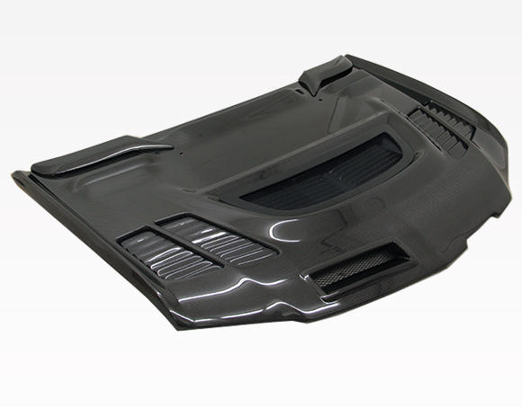 IMAGE 1 - 2003-2005 Mitsubishi Lancer EVO 8 JC Style Carbon Fiber Hood by ViS Racing - 03MTEV84DJC-010C