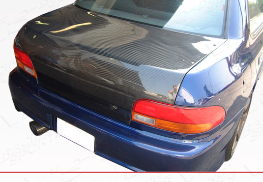 IMAGE 1 - 1993-2001 Subaru Impreza 2DR/4DR OEM Style Carbon Fiber Trunk by ViS Racing - 93SBIMP4DOE-020C
