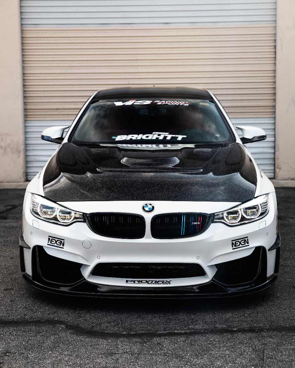 IMAGE 3 - 2015-2020 BMW M3 4DR F80 XTS Style Carbon Fiber Hood by ViS Racing - 15BMF804DXTS-010C
