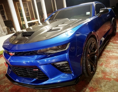 IMAGE 4 - 2016-2022 Chevrolet Camaro Terminator Style Carbon Fiber Hood by ViS Racing - 16CHCAM2DTM-010C