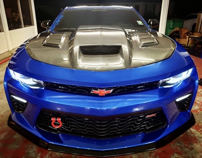 IMAGE 5 - 2016-2022 Chevrolet Camaro Terminator Style Carbon Fiber Hood by ViS Racing - 16CHCAM2DTM-010C