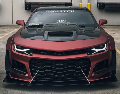 IMAGE 6 - 2016-2022 Chevrolet Camaro Terminator Style Carbon Fiber Hood by ViS Racing - 16CHCAM2DTM-010C