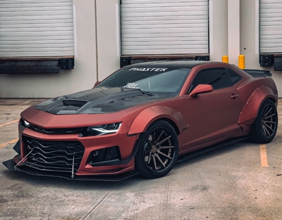 IMAGE 9 - 2016-2022 Chevrolet Camaro Terminator Style Carbon Fiber Hood by ViS Racing - 16CHCAM2DTM-010C