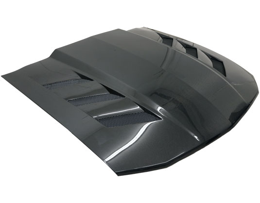 IMAGE 1 - 2005-2009 Ford Mustang AMS Style Carbon Fiber Hood by ViS Racing - 05FDMUS2DAMS-010C
