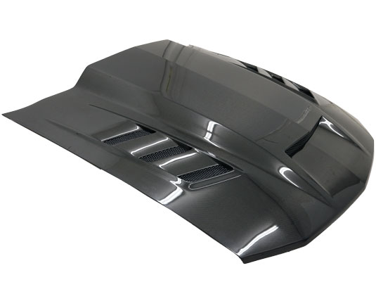 IMAGE 1 - 2005-2009 Ford Mustang Terminator Style Carbon Fiber Hood by ViS Racing - 05FDMUS2DTM-010C