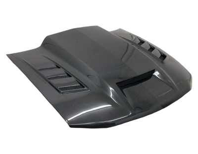 IMAGE 2 - 2010-2012 Ford Mustang Terminator Style Carbon Fiber Hood by ViS Racing - 10FDMUS2DTM-010C